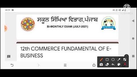 PSEB board class 12 commerce E Business 7 july online test full solution|| punjab board 2021