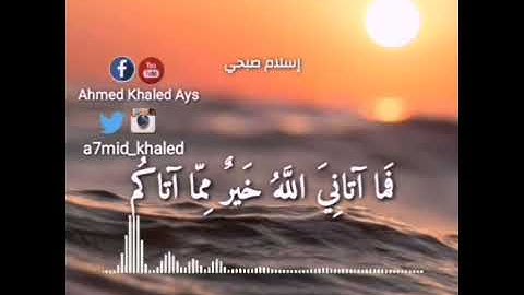 #اسلام_صبحي جديد حالة واتس اب قمة الهدوء القارئ اسلام صبحي من سورة النمل