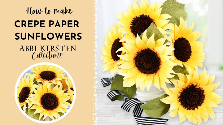 How to Make Realistic Sunflowers From Crepe Paper:...
