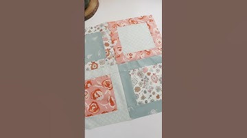 How to sew a simple square in a square quilt block 🪡 #simplesew #quiltblock #sewing