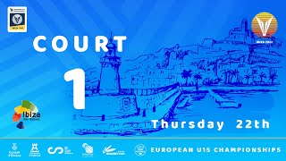 EUROPEAN U15 CHAMPIONSHIPS BADMINTON 2022 - Day 2 - Court 1