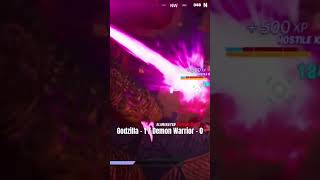 Godzilla actually won against a boss?! Godzilla VS Demon Warrior #fortnite #fortniteclips #godzilla