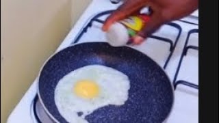 Fried egg with bread recipe