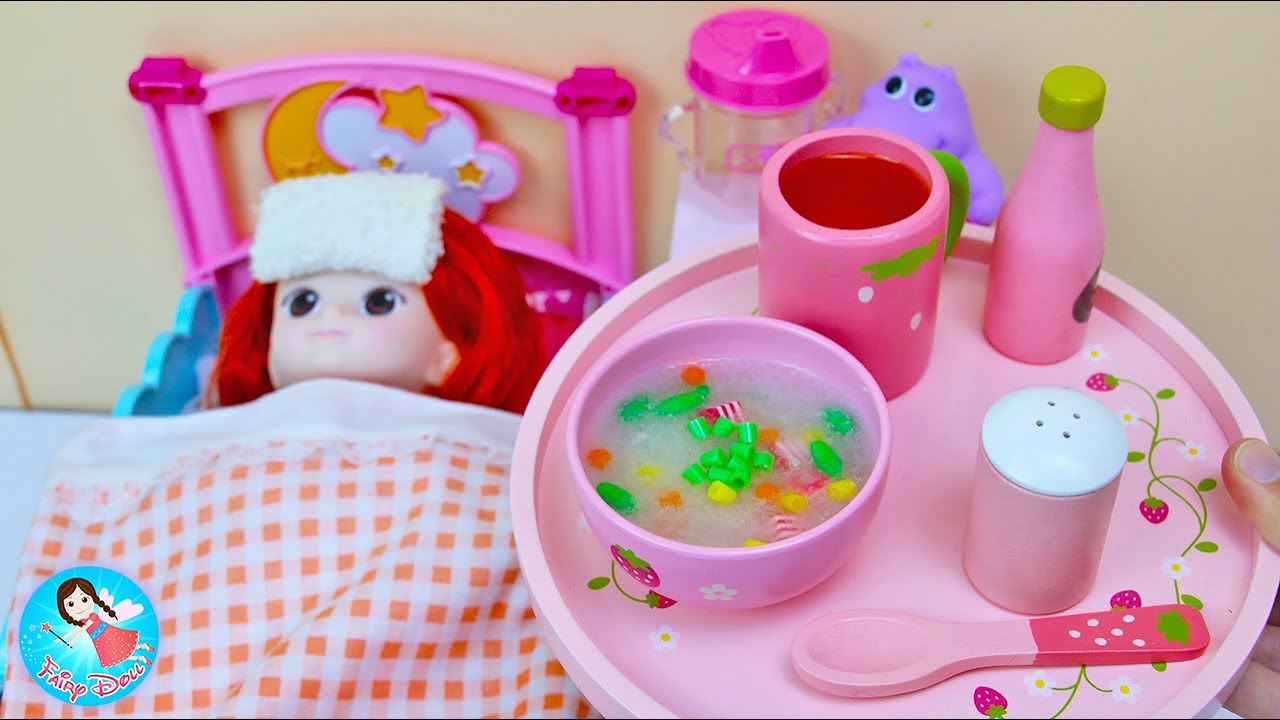 คุณแม่ทำกับข้าว ของเล่นเครื่องครัวทำอาหาร ของเล่นไม้ ของเล่นตุ๊กตา Baby Doll Cooking Toys