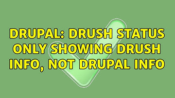 Drupal: drush status only showing drush info, not drupal info