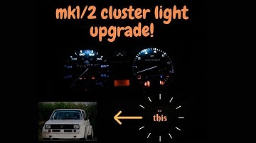 MK1/Mk2 cluster light upgrade DIY LED (different colors)
