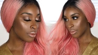 CHEAP Glowing Dewy Makeup for Oily Skin | Jackie Aina