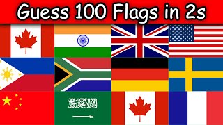 Guess The 100 Flags in 2 Seconds (Flag Quiz) screenshot 4