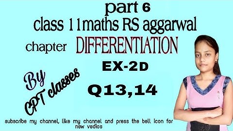 Class 11 maths RS aggarwal chapter Differentiation EX-2D part 6