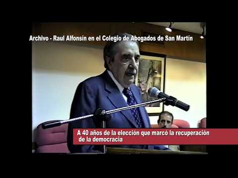 Recordamos a Raul AlfonsÃn a 40 años de la democracia