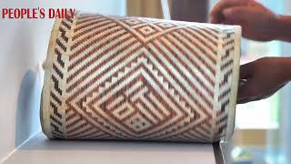 Silversmiths in Yunnan blend bamboo weaving with silverwork to craft delicate tea sets and mats
