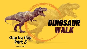 T-rex walk cycle I  Dinosaur walk cycle tutorial I T-rex animation tutorial (Part-3)
