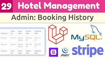 Laravel Full Course - Hotel Management System | Create booking history page in admin #29