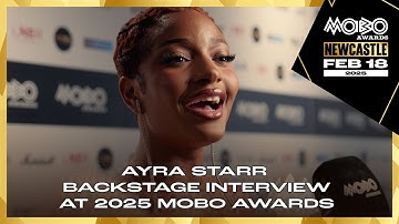 🌟 Ayra Starr Backstage Interview Celebrating Her Best African Act Win! | #MOBOAwards