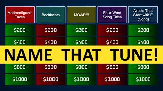 Guess The Song Jeopardy Style  Quiz 111