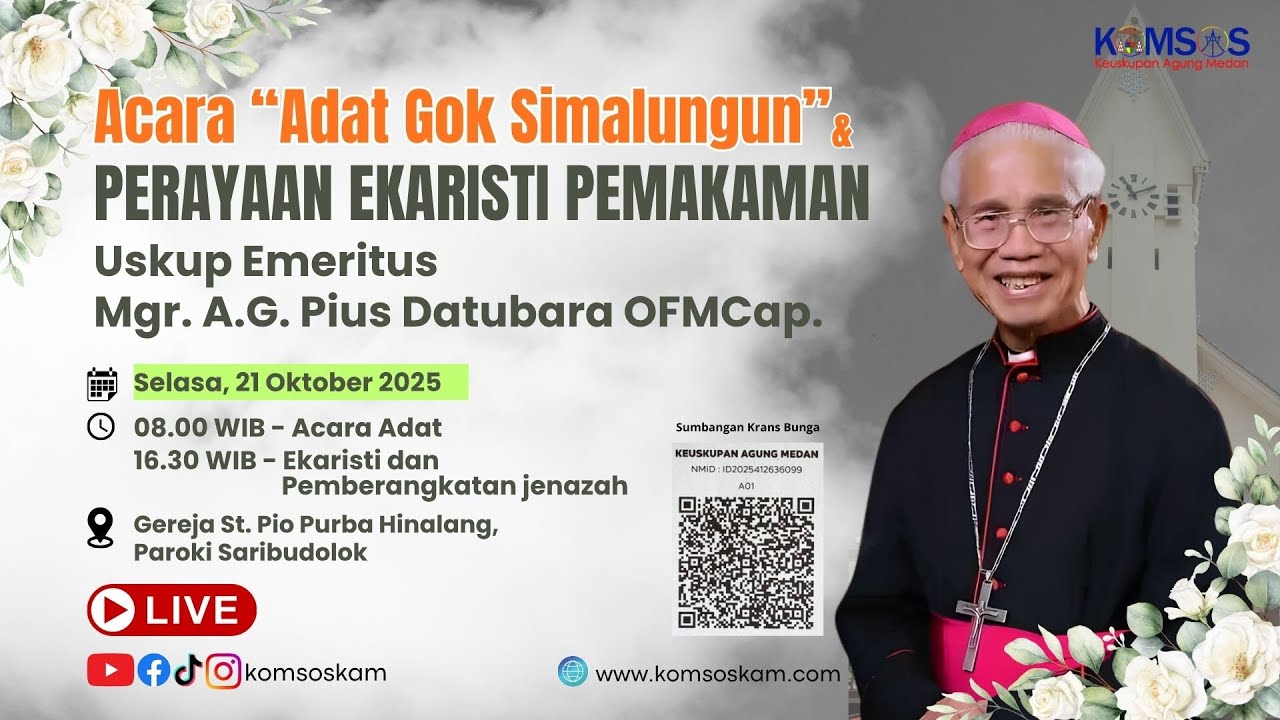 Acara Adat nagok Simalungun dan Pemakaman Uskup Emeritus A.G.Pius Datubara OFMCap.