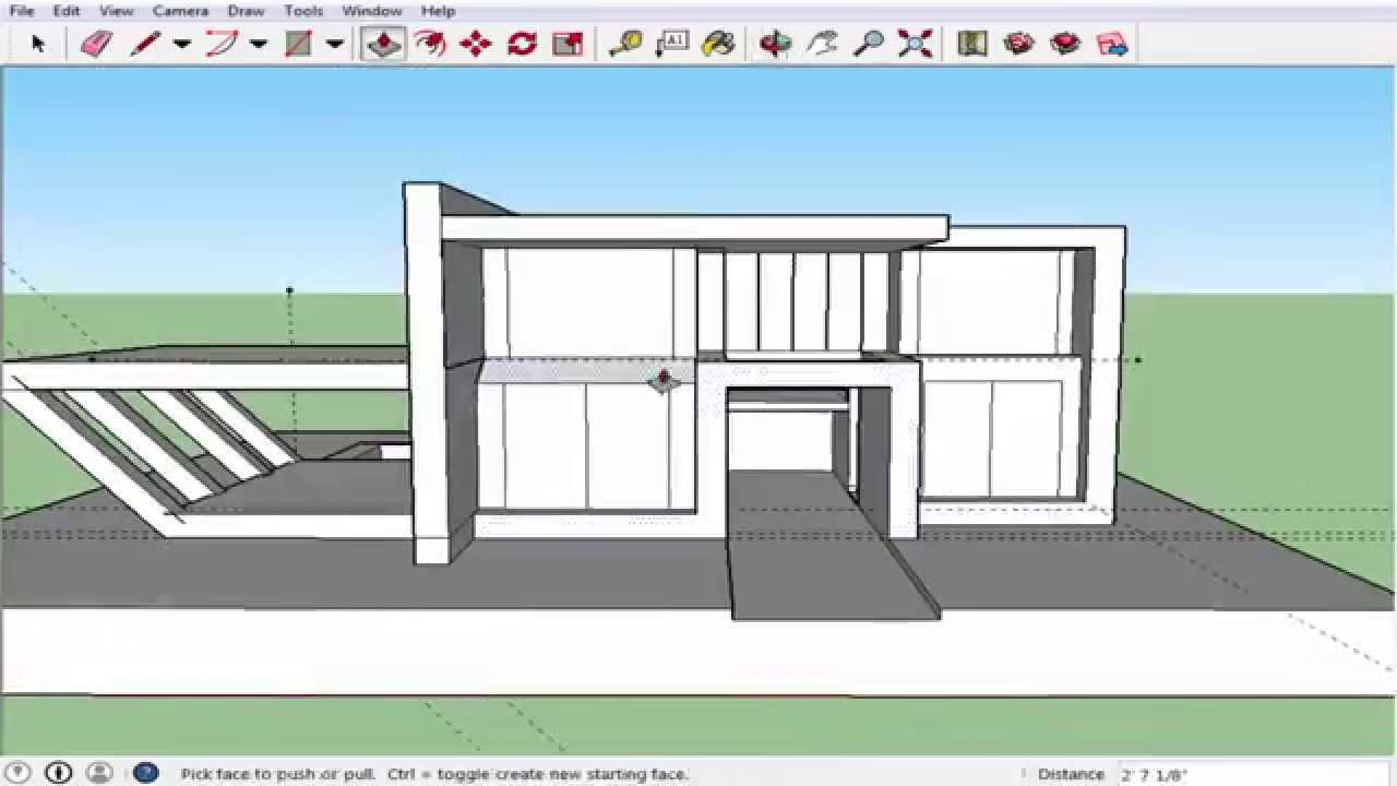 Google Sketchup: Speed Build - Modern House - YouTube