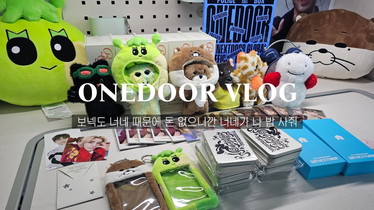 [ 원도어브이로그 ] 굿즈를 안 산다면 마음이 떠난 게 아닙니다,, 돈이 제 곁에서 떠난 거죠 | 쁘넥도 | 보넥도팝업 | 삼한이 | 달링 | 캣삐 | 한탯풍 | 일본보넥도카페