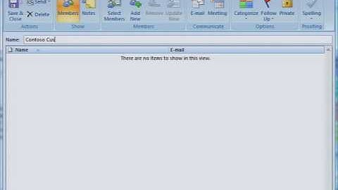 Creating a Distribution List in Outlook