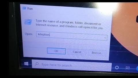 how to open phone and modem using run command in windows 10