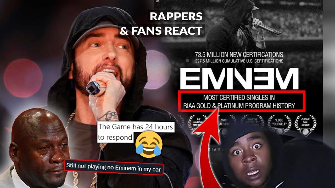 Rappers & Fans React as Eminem Makes RIAA History Detractors in Damage