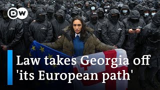 Georgian President promises to veto 'foreign influence' law as large-scale protests continue