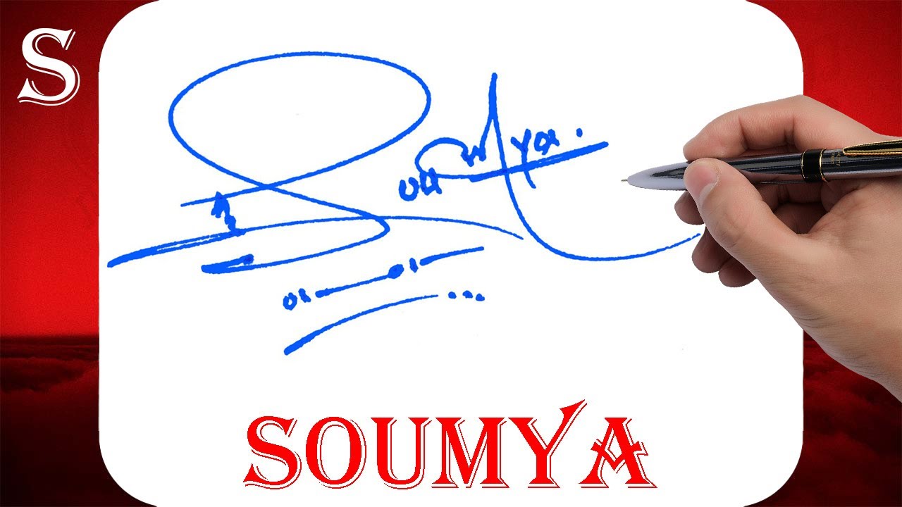 Soumya Name Signature Style | S Signature Style | Signature Style ...