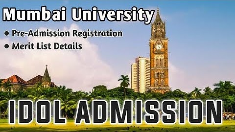 IDOL Admission | Pre-Admission Registration | Mumbai University | Ashish Sir