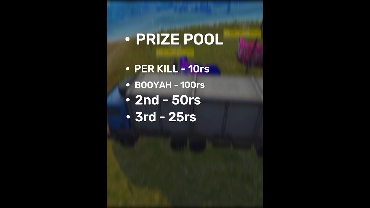 Free Fire Solo Tournaments Entry Fee ₹25/Prize Pool ₹655 