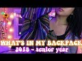 What’s In My Backpack - senior year