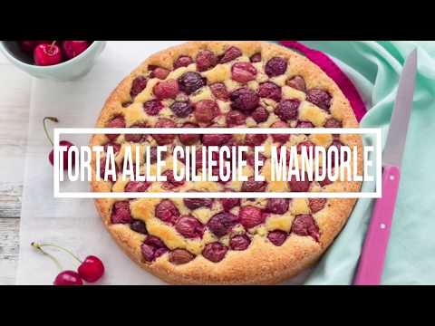 Video: Torta Di Panna Acida Con Ciliegie E Mandorle