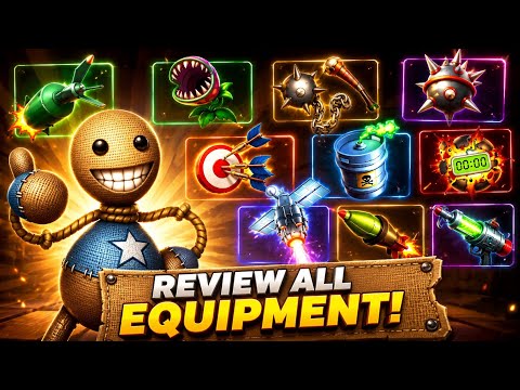 REVIEW ALL EQUIPMENT! | Kick the Buddy