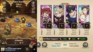 Sung Jinwoo + LR Roxy 【4-Man Human Team】 | Hero Arena Artifact & Equipment Guide | 7DS: Grand Cross
