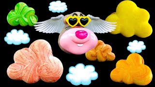 ASMR MUKBANG :) Rainbow Cloud Macaron Eating Show!