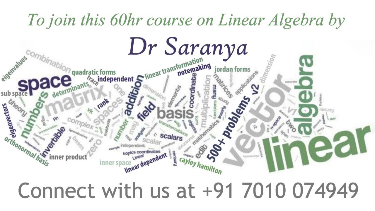 rank-trace-linear-algebra-in-tamil-dr-saranya-youtube