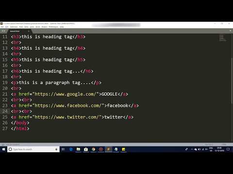 web development - Baisc HTML tags br , hr , list tags...