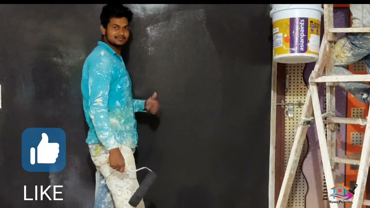 काला कलर दीवार पर कैसा दिखता है Black paint look of black paint