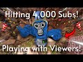 🎉4000 SUBS!!!🎉 🔴LIVE🔴 🐒Playing with Viewers!🐒 Gorilla Tag