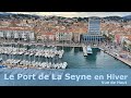 Le port de la seyne en hiver vue de haut