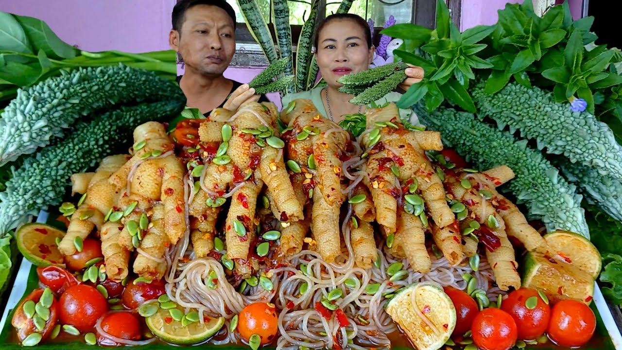 ตำซั่วเล็บมือนางแกะเองเผ็ดนัวแกล้มมะระกรอบๆผักสดแซ่บขมอ่ำหล่ำจ้า|27 สิงหาคม 2025