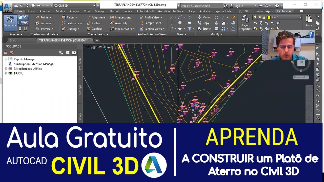 APRENDA  a CONSTRUIR um Platô de Aterro no Civil 3D