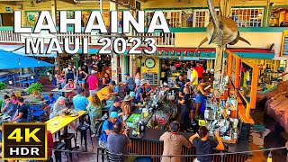 (4K HDR) Lahaina, Maui, Hawaii Narrated Walk  2023