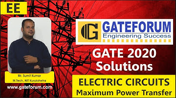 GATE 2020 Video Solution I Electrical Engineering I Electric Circuits I Q 46