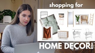 ONLINE SHOP FOR FURNITURE WITH ME! | home decor shopping for a college apartment during quarantine