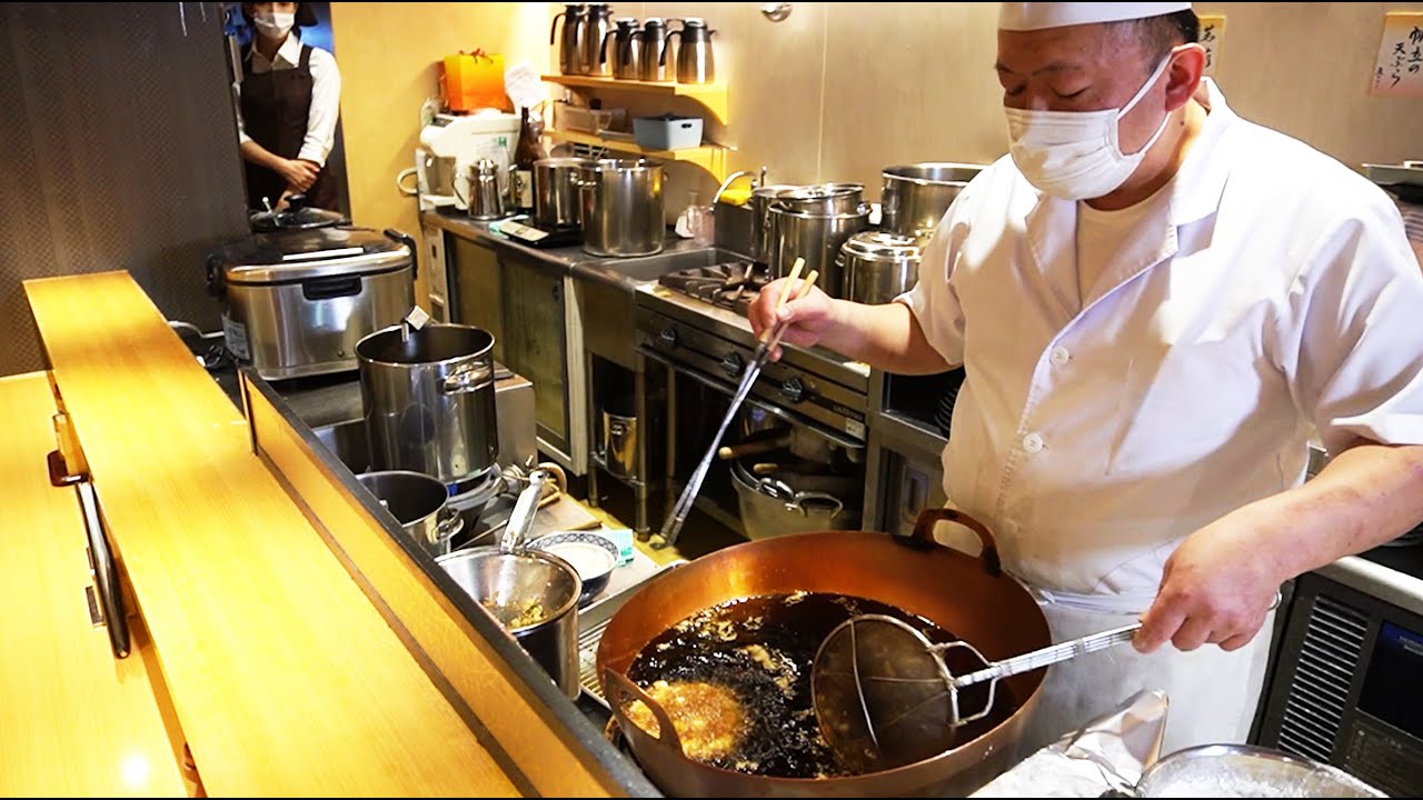 [Роскошный какиагэ с креветками Дон] Загляните на кухню ресторана Onarimonnomura, отмеченного зве...