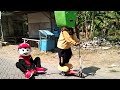 RUKUN !! BoBoiBoy & Adu Du Cosplay NAIK SKUTER & SKYBOARD - BoBoiBoy Ditarik Adu Du - DJ SPONGEBOB