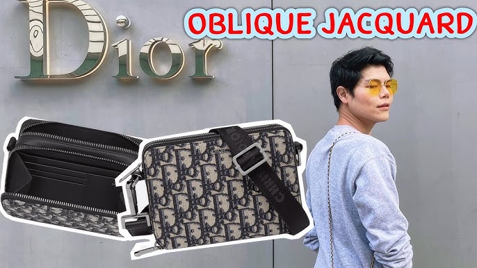 Dior - Vertical Long Wallet Beige and Black Dior Oblique Jacquard - Men