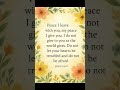 peace I leave with you#christianreels#jesusislord#biblereading#ytshorts