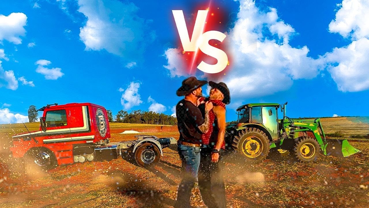 CABO DE GUERRA SCANIA 112 VS TRATOR JOHN DEERE 😱 QUEM VENCE
