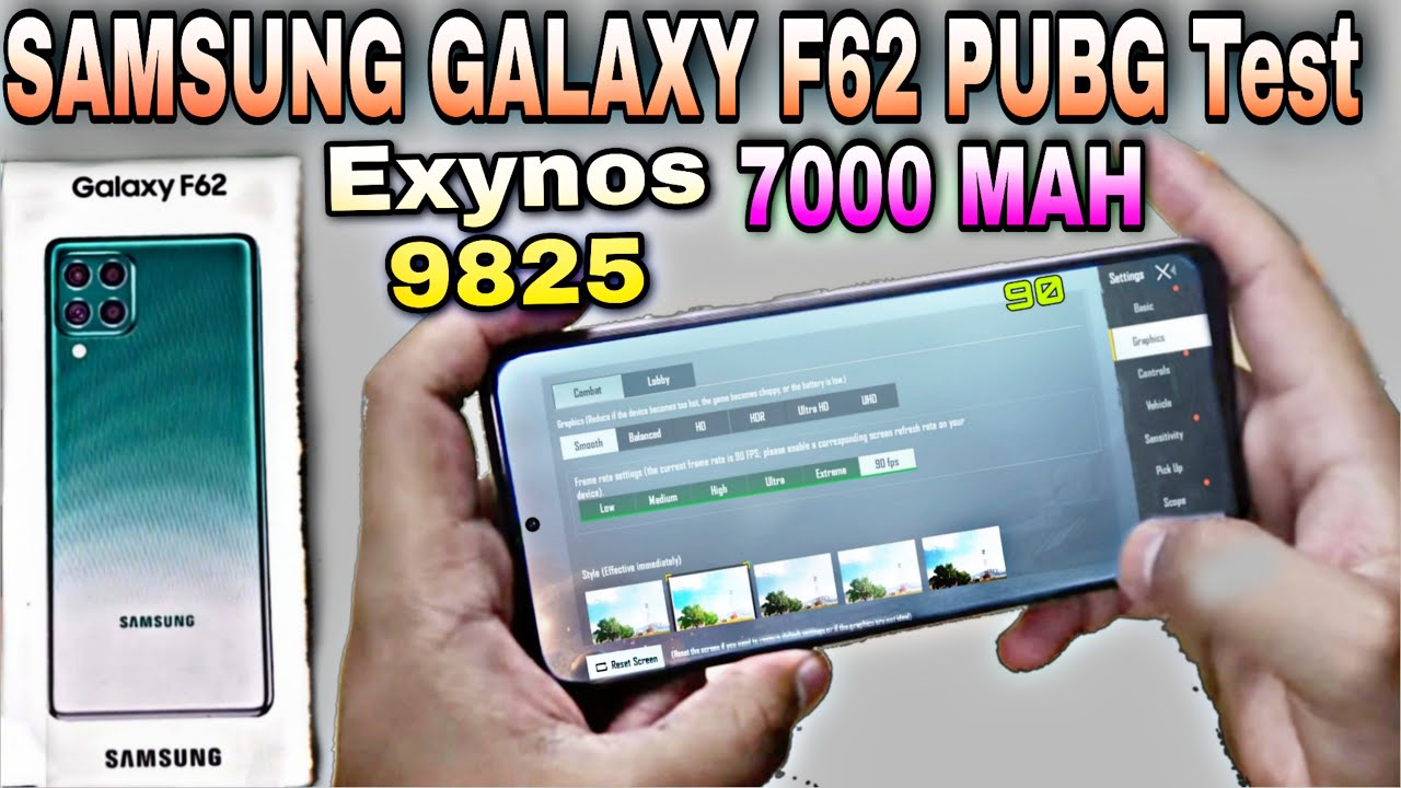 SAMSUNG GALAXY F62 PUBG MOBILE Test | Samsung F62 PUBG Graphics settings 🔥❤️ | Samsung F62 Unboxing